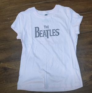 The Beatles | Pink, Black Studs Logo Tee